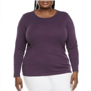 Long sleeve crew neck tee